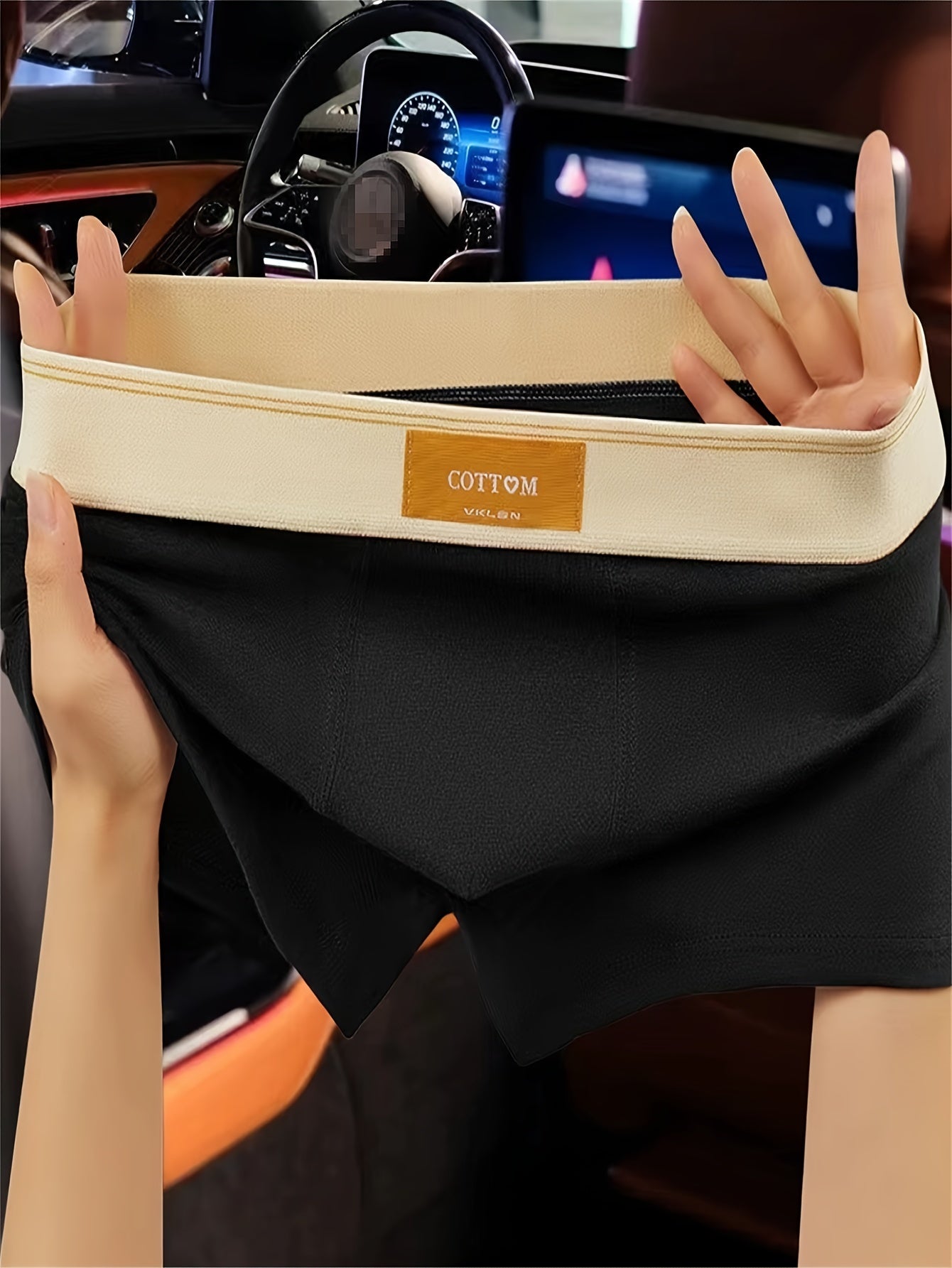 Men's Cotton Boxer Briefs Pack of 3 Breathable Stretch Low Rise Solid