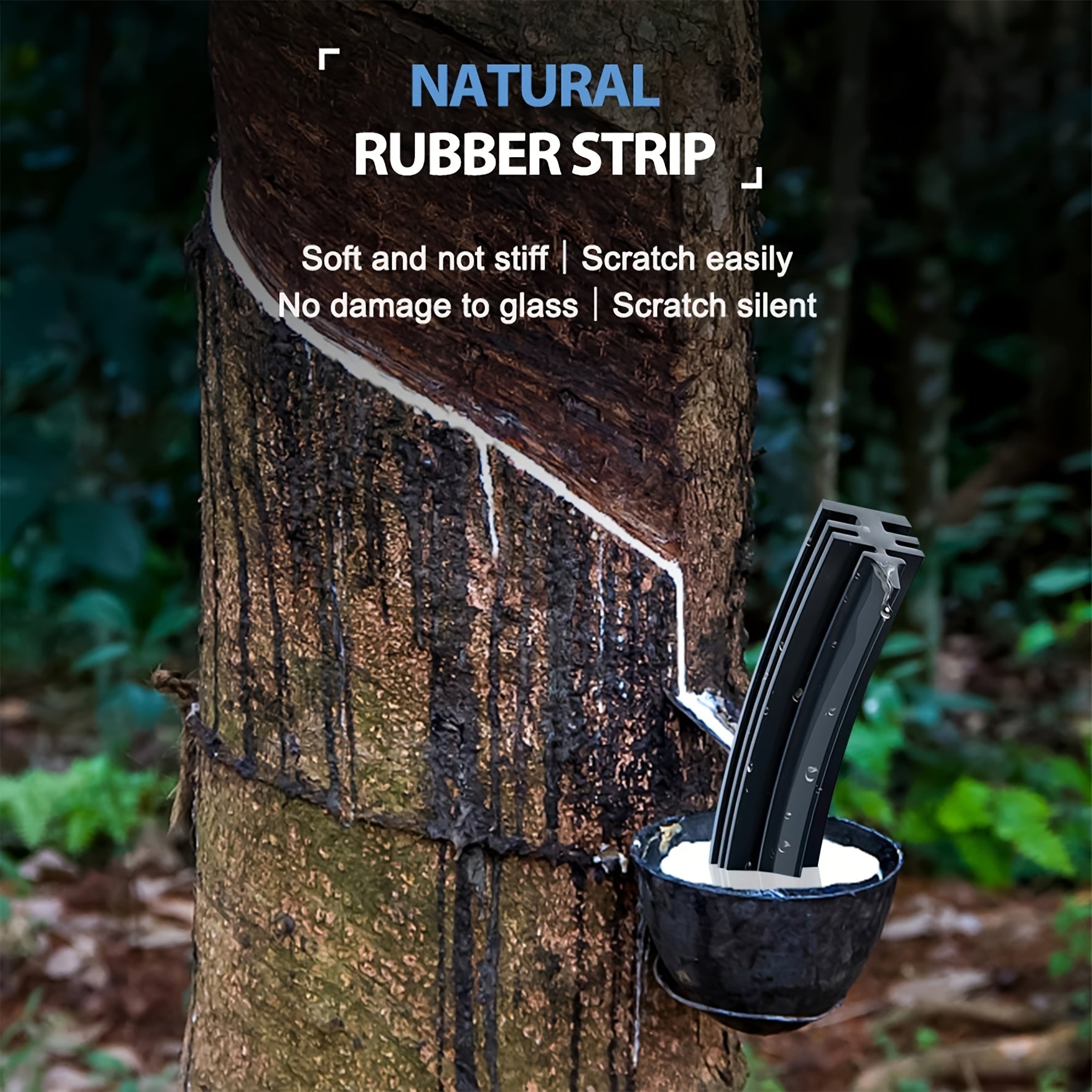 Car Rear Windshield Soft Rubber Wiper 30.48cm HD Quiet Automotive Accessories