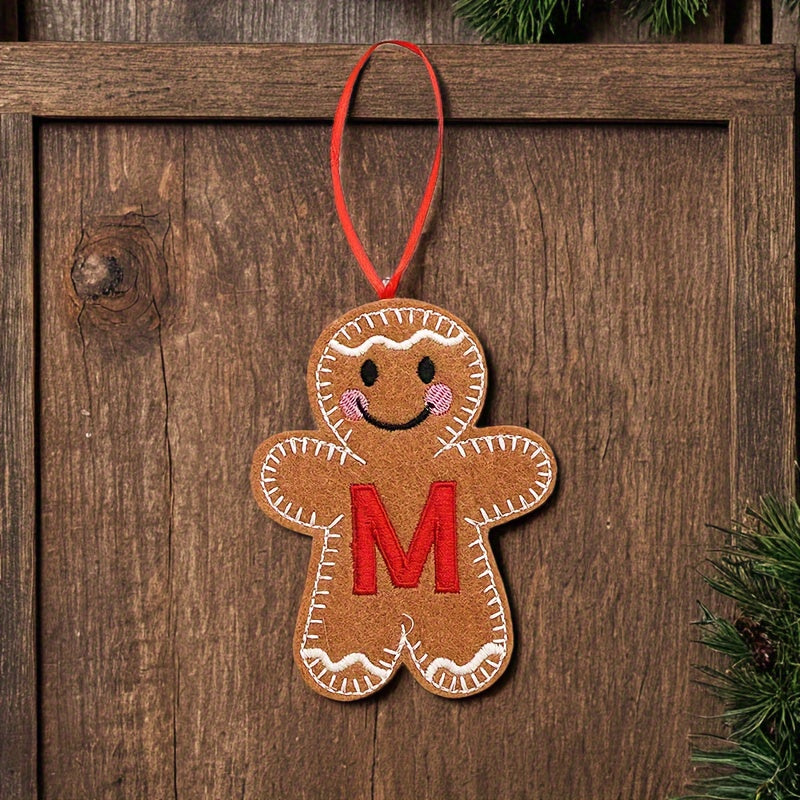 Fabric Gingerbread Man Christmas Ornament for Home and Kitchen Decoration