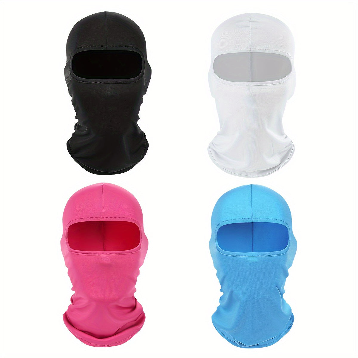 Set of 4 Lightweight Balaclava Masks for UV Sun Protection Full Face Covering for Motorcycle Running Climbing