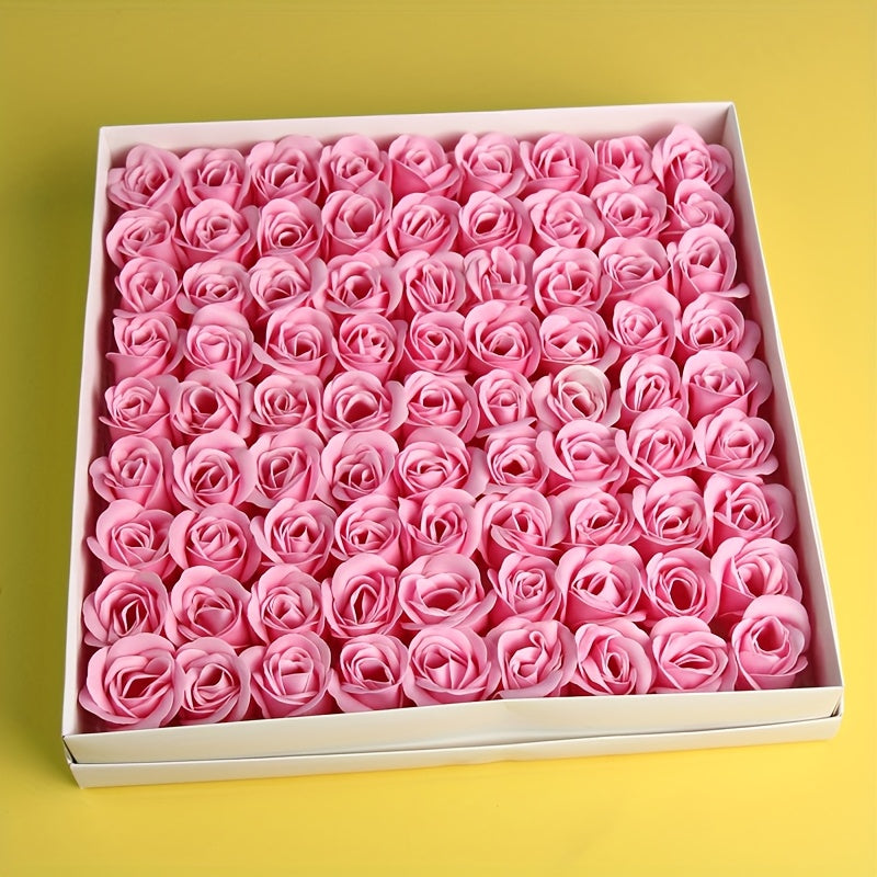81 Artificial Everlasting Roses Box for Valentine's Day Wedding Decor and Photos