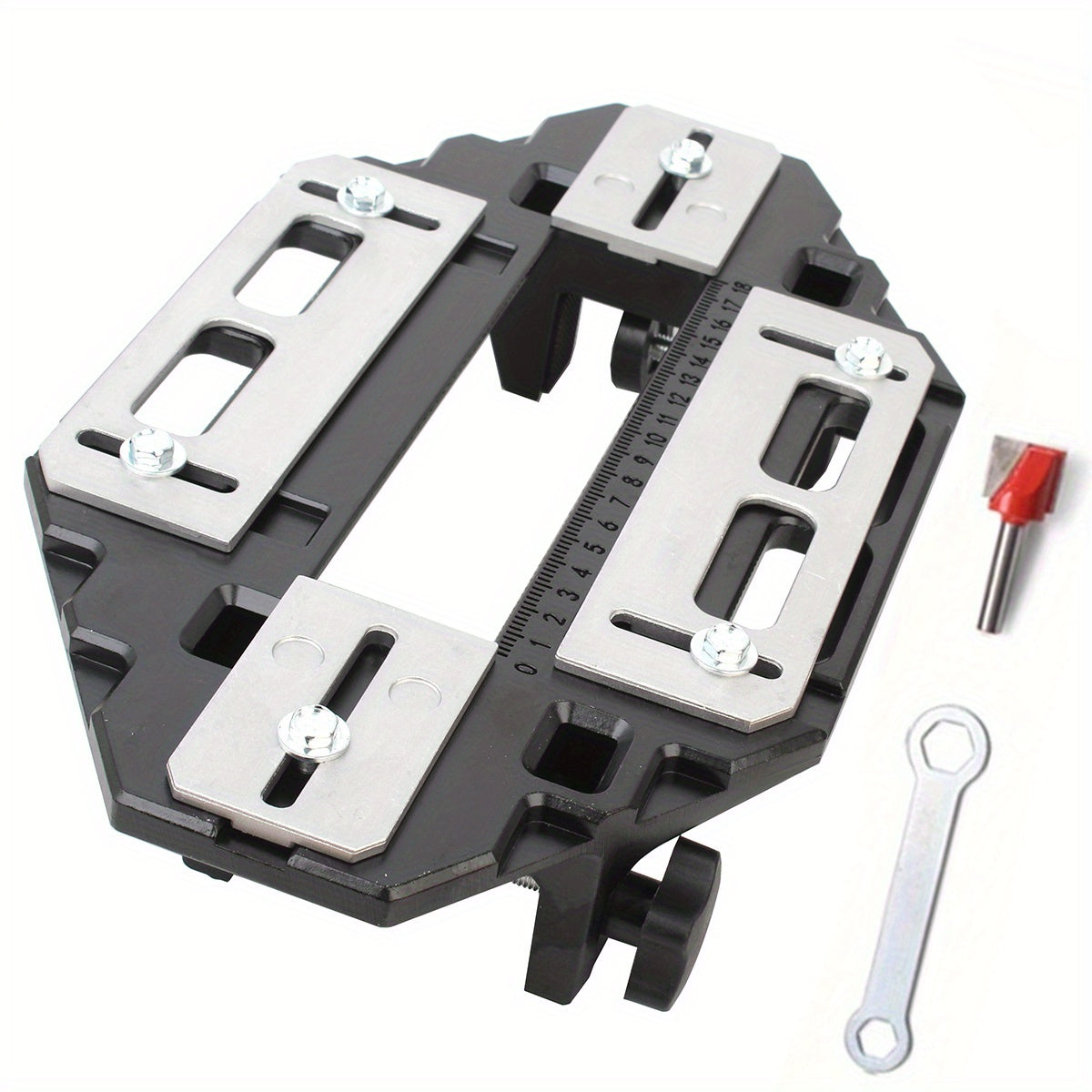 Aluminum Wooden Door Hinge Hole Opener for Lock and Furniture Installation Drilling Guide