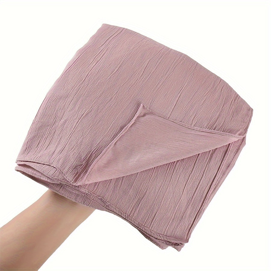 Women’s Cotton Shawl Hijab Sun Protection Wrinkle-Free Solid Color