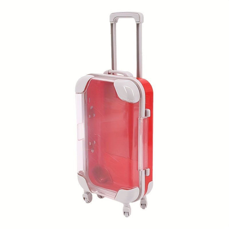 Мини-ящик для украшений на колесиках с большой вместимостью для безделушек и косметики