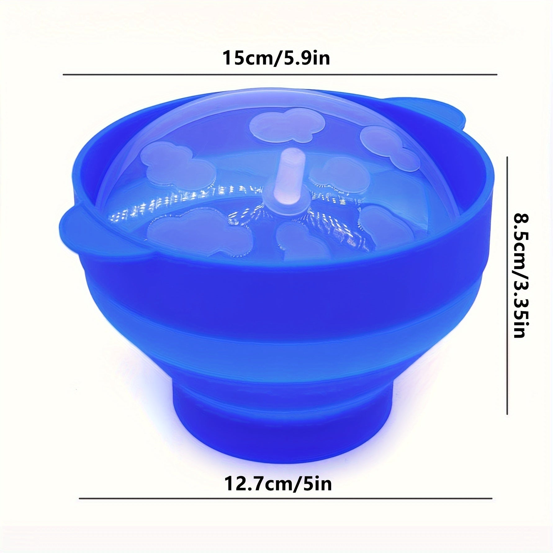 Small BPA-Free Microwave Popcorn Bucket with Foldable Bowl for One Person