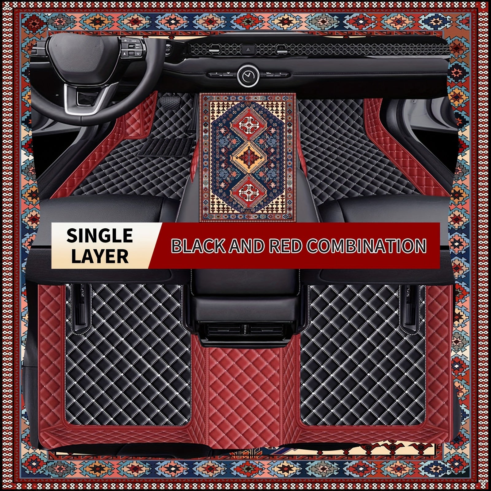 SUV uchun 3 ta sun’iy charm mato to’plami, oson tozalash, chidamli, 2024 model