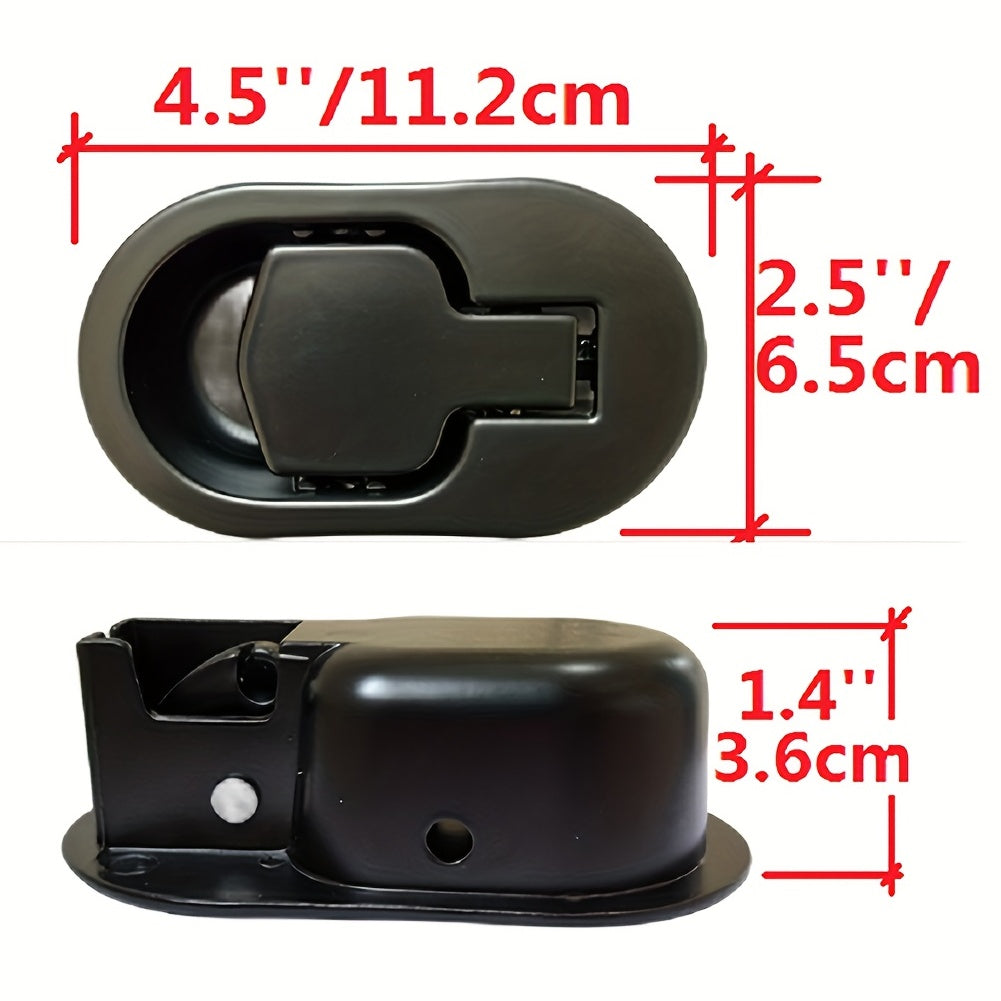 Black Metal Recliner Handle for 3mm and 6mm Cable Barrel Ends, No Wiring Needed