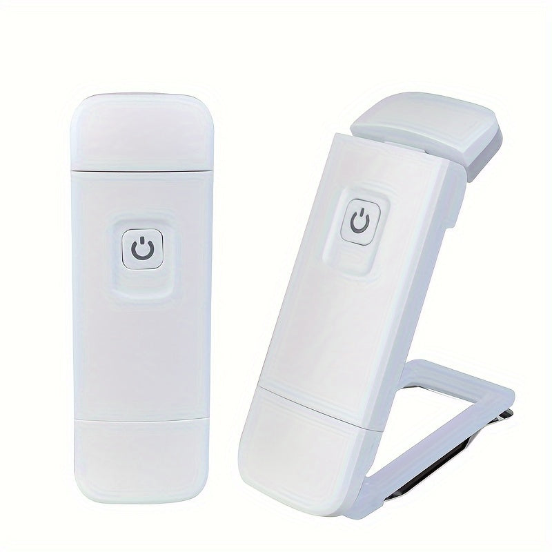 Rechargeable LED Clip-On Book Light with Adjustable Brightness Eye Protection and Portable USB Power