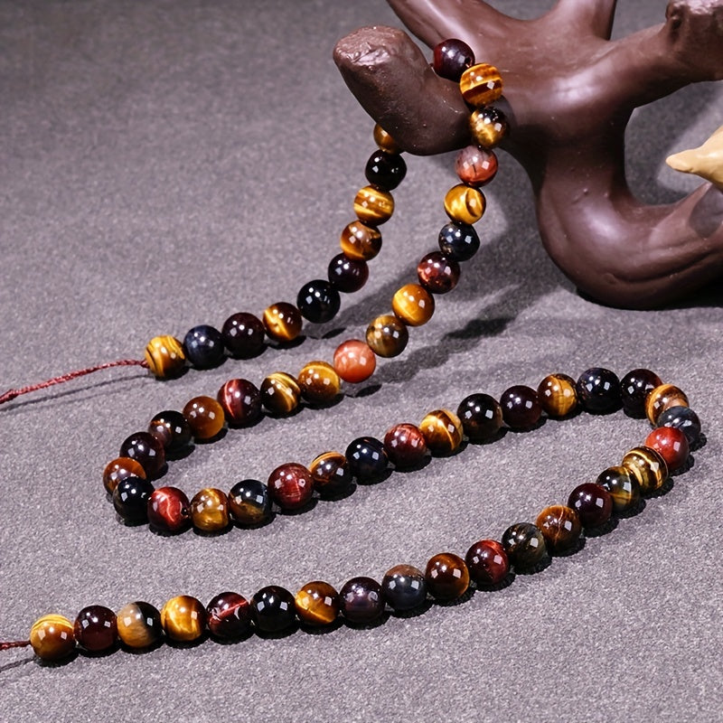 Natural Three-Color Tiger Eye Beads for Jewelry Making Wholesale