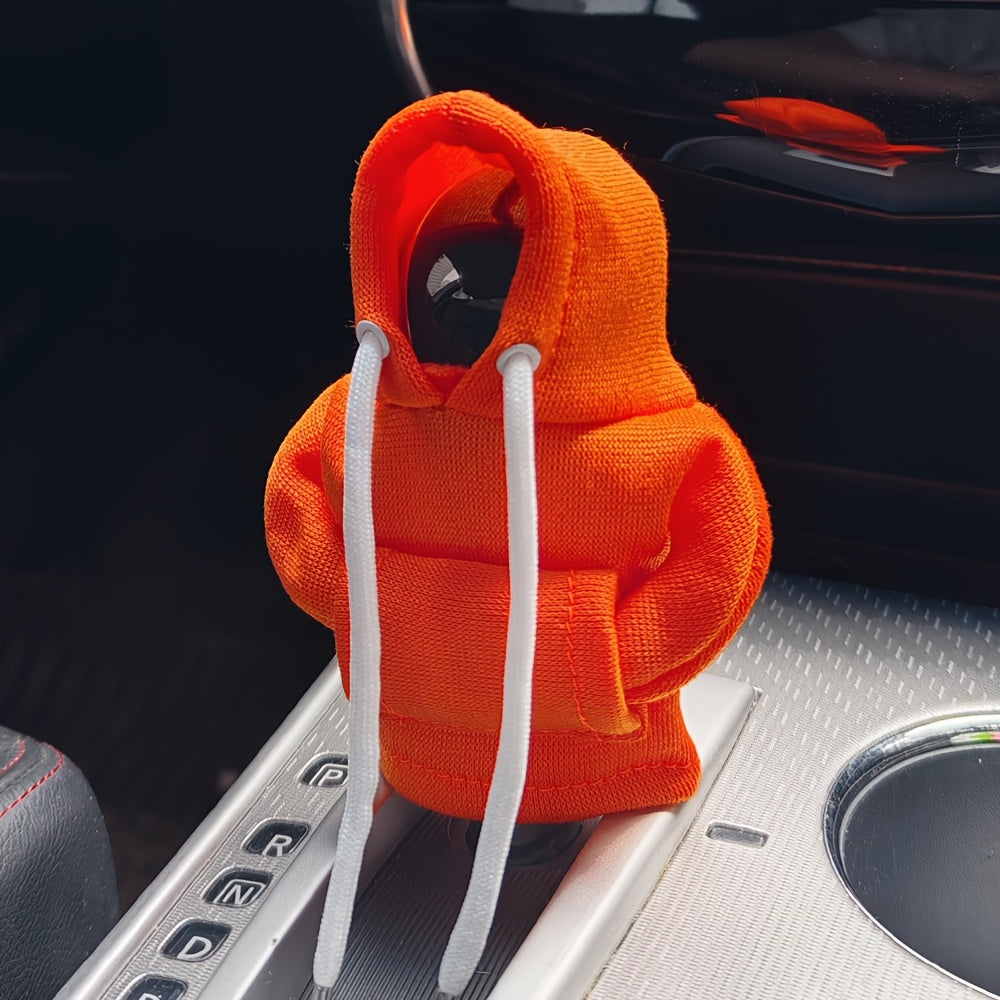 Mini Hoodie Car Gear Shift Cover Polyester Auto Interior Decor Dustproof