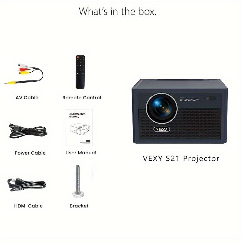 Full HD Projector with WiFi6, 7.62m Display, Android, Smart Home Theater