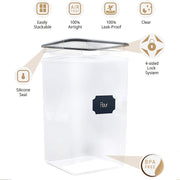 Большой герметичный пластиковый контейнер для хранения продуктов 6,5 л для кладовой и подготовки еды