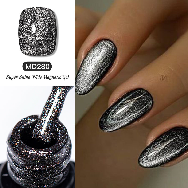 Women Gel Nail Polish 8ml Cat Eye Red Silver Gray UV LED Magnetic