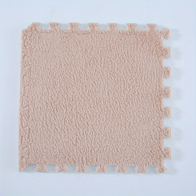 Foam Interlocking Floor Mat Set 12 Pieces, Plush, Anti-Slip, Easy Install
