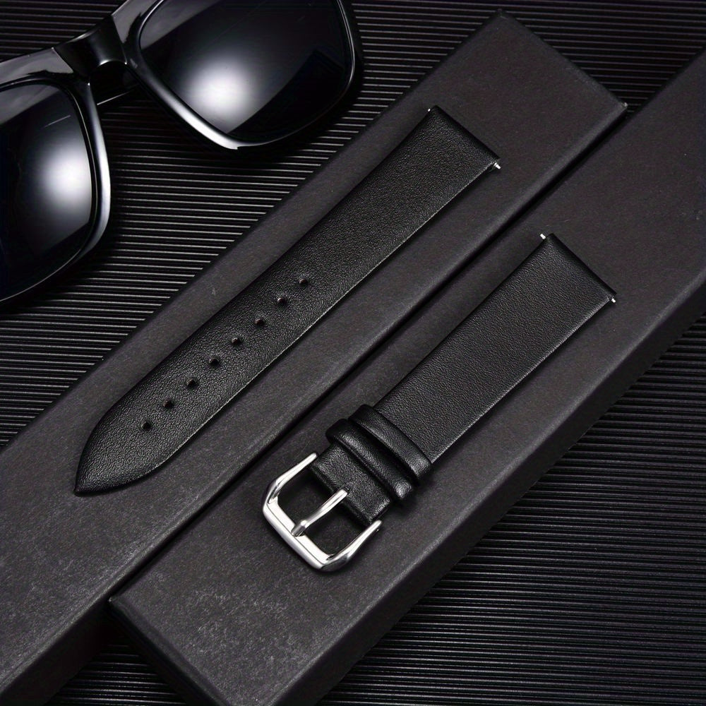 Genuine Leather Watch Strap for Men and Women Thin Calfskin 16mm 18mm 20mm 22mm