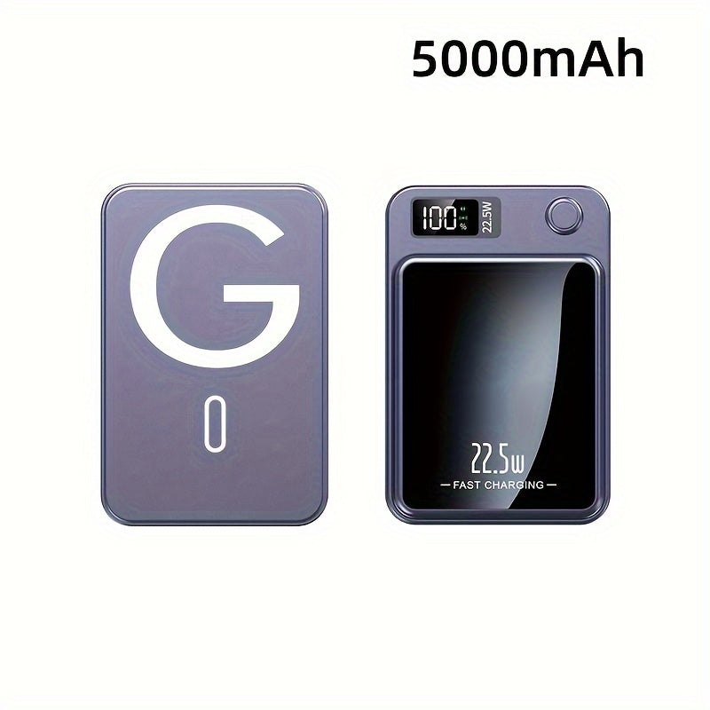 5000/10000mAh Magnetic Wireless Power Bank 22.5W Fast Charging for Apple Android Devices