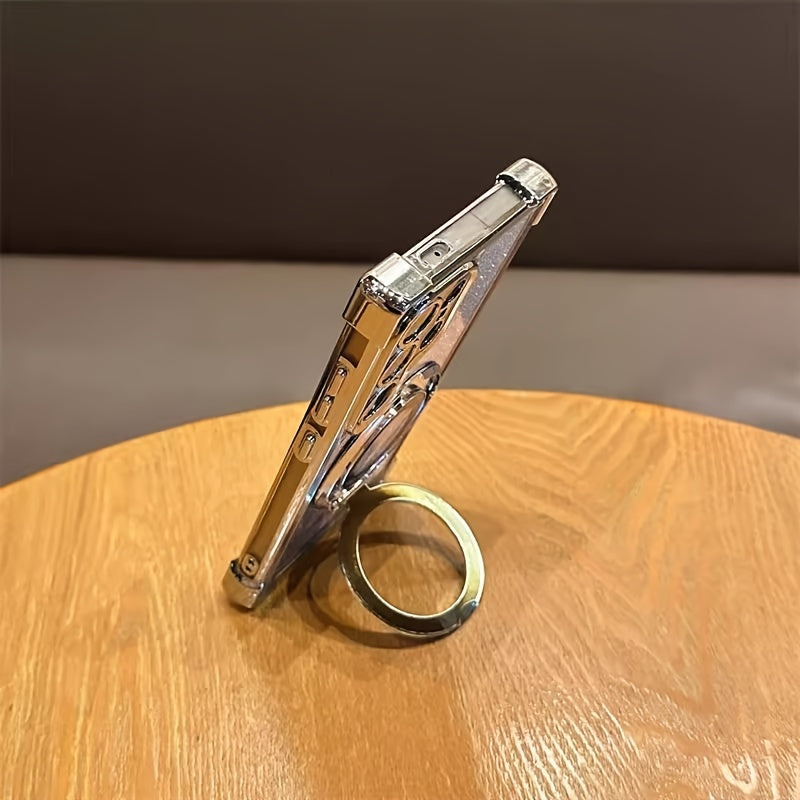 Luxury Magnetic Glitter Gradient Phone Case for Samsung Galaxy S22+ to S25 Ultra with Stand and Lens Protection