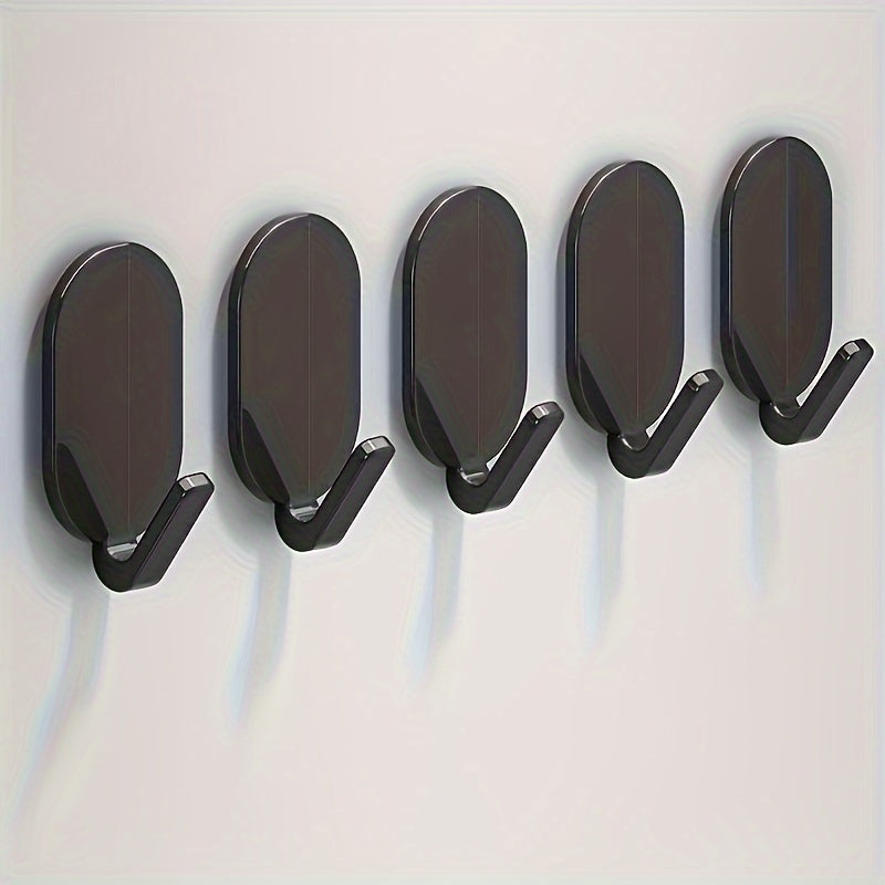 Heavy Duty Adhesive Hooks for Bathroom Wall Mounting Set of 5