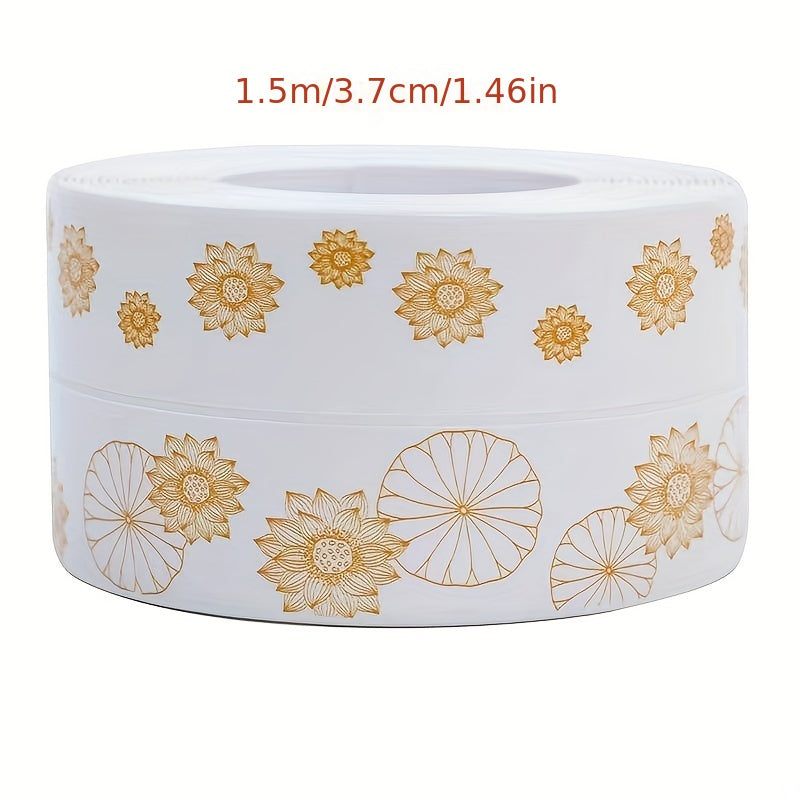 Self-Adhesive Waterproof Seam Tape Floral Butterfly Pattern for Bathrooms and Kitchens