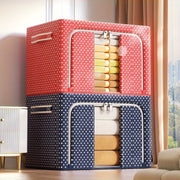 Caja de almacenamiento con estructura de acero plegable y tela Oxford, organizador bajo la cama para ropa y quilts