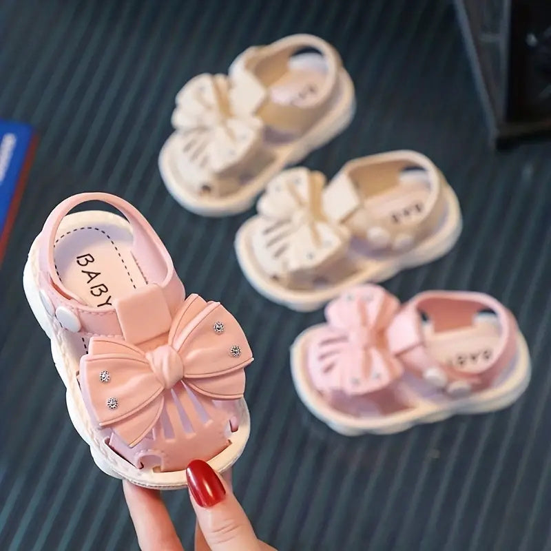 Girls' Summer Closed-Toe Sandals PVC Soft Sole Cartoon Design
