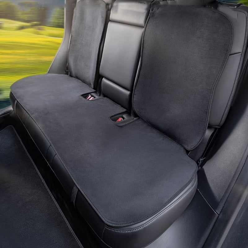 All-Season Flannel Seat Cushion Covers for Tesla Model 3 and Y Rear and Front Seats