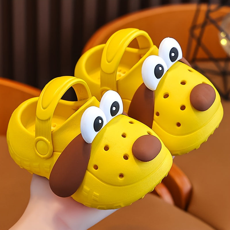 Sandalias de EVA con patrón de perro de dibujos animados para niños pequeños, antideslizantes, para todas las estaciones, calzado casual