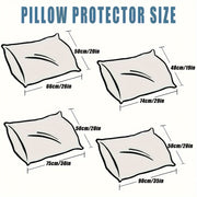 Juego de 2 fundas de almohada impermeables, transpirables, TPU, hipoalergénicas, protectores con cremallera blancas