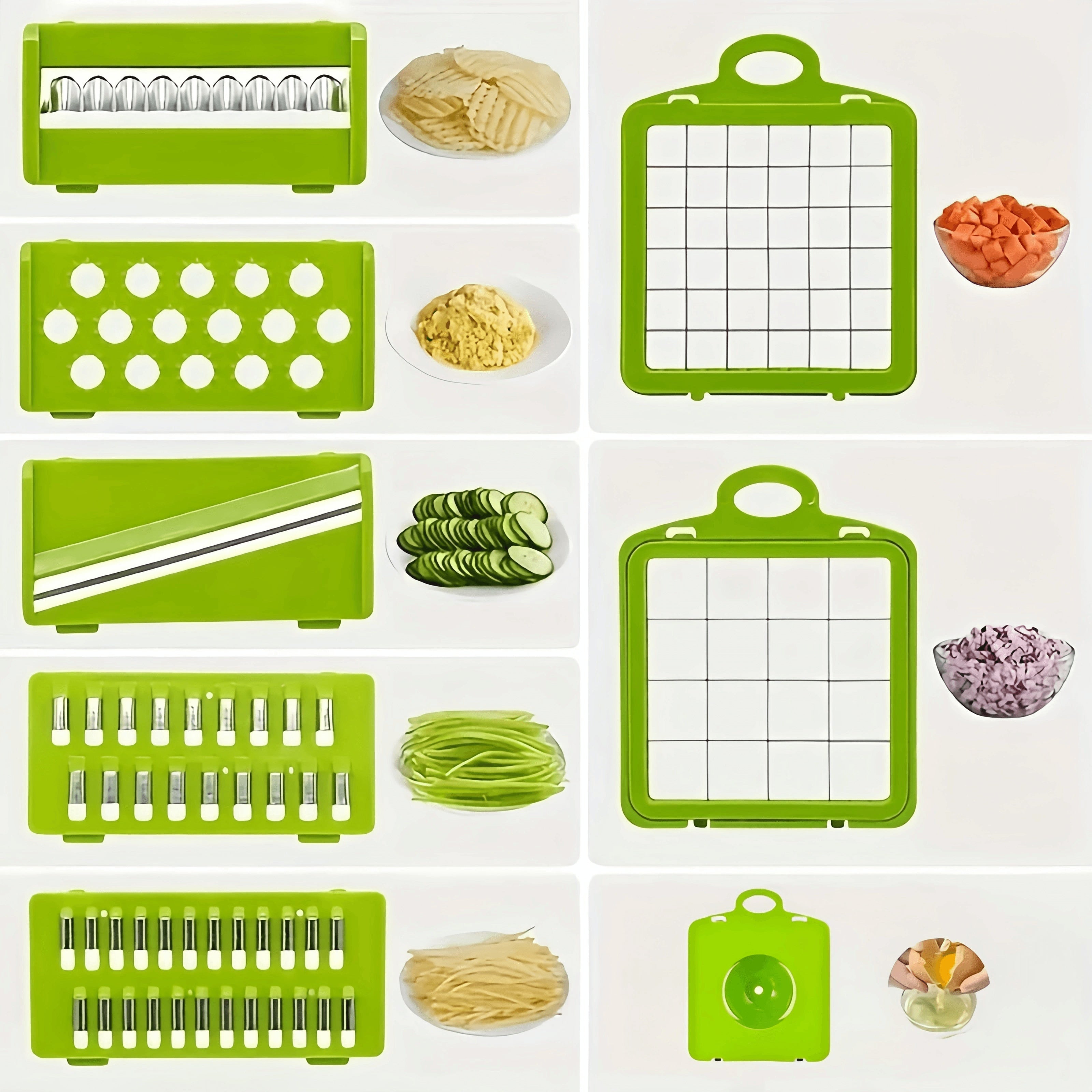 Kitchen Accessories Set with Vegetable Cutter, Slicer, Grater, and Storage Container