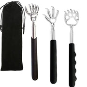 Telescopic Back Scratcher Set with Rubber Handles in Elegant Box for Men and Women