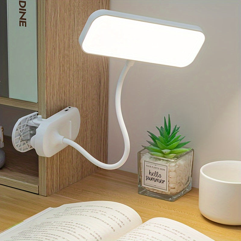 White LED Gooseneck Desk Lamp with Touch Control Adjustable Height and Color Temperature
