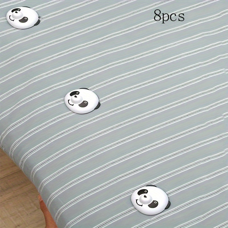 8-Piece Bedding Clips Set for Quilts Sheets and Sofa Covers Anti-Slip Corner Clips Easy-to-Clean PP Material