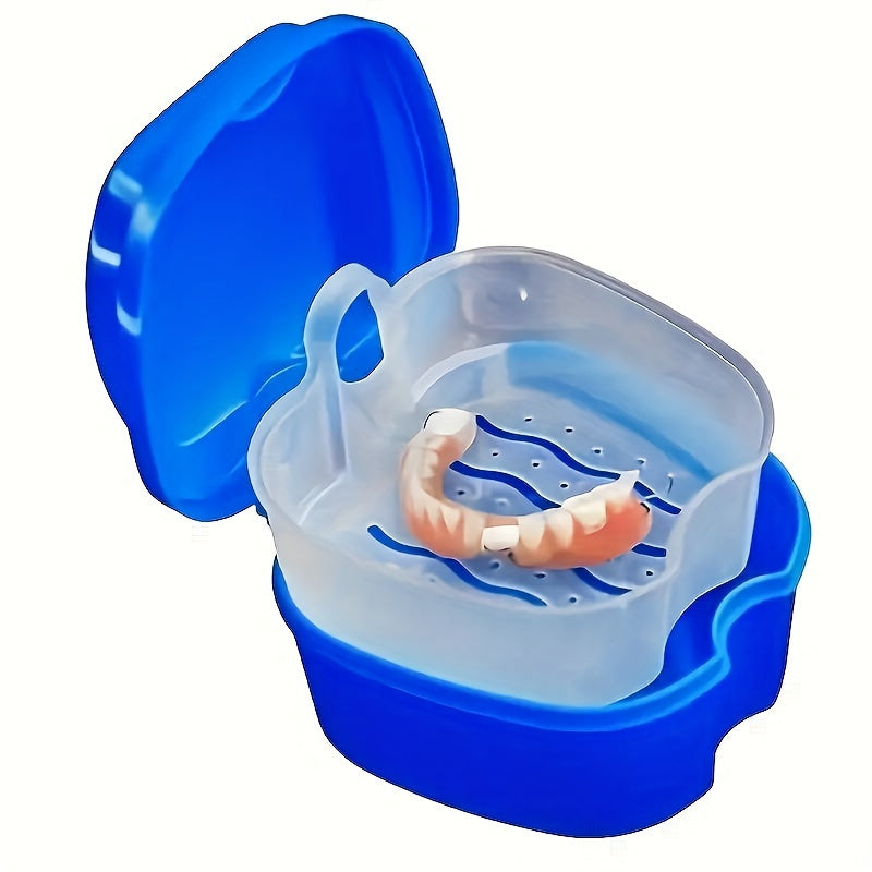 Denture Storage Container with Lid Hanging Desktop Bathroom Dormitory Organizer