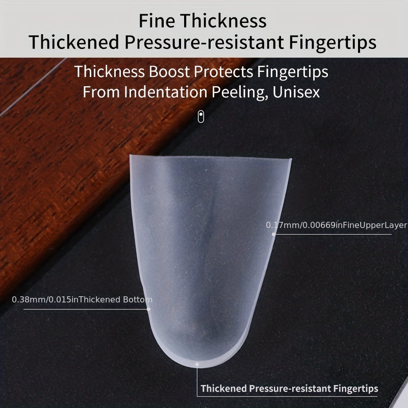 Silicone Guitar Fingertip Protectors White Anti-slip Set of 4