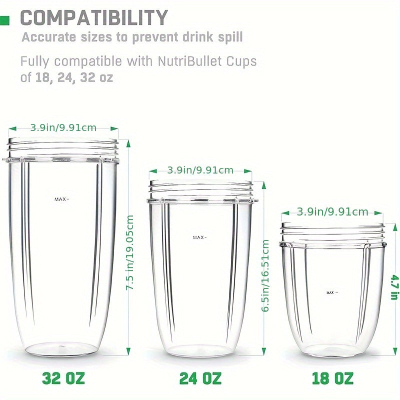 2 Pieces Flip Top Lid for Nutribullet Blender Cup Replacement Accessories