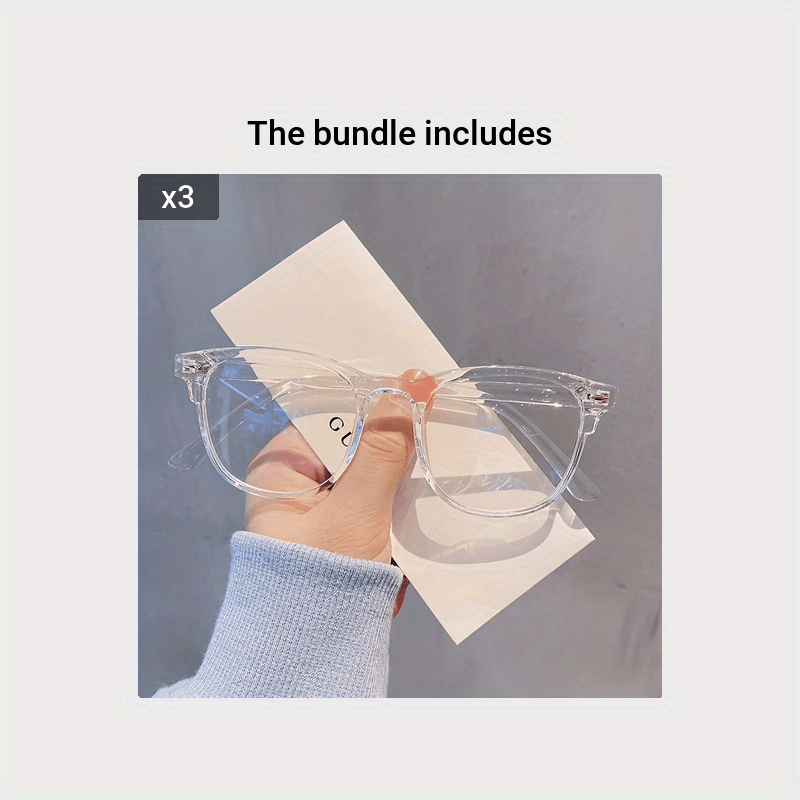 Unisex Round Frame PC Glasses Anti Blue Light Vintage Full Rim Eyewear