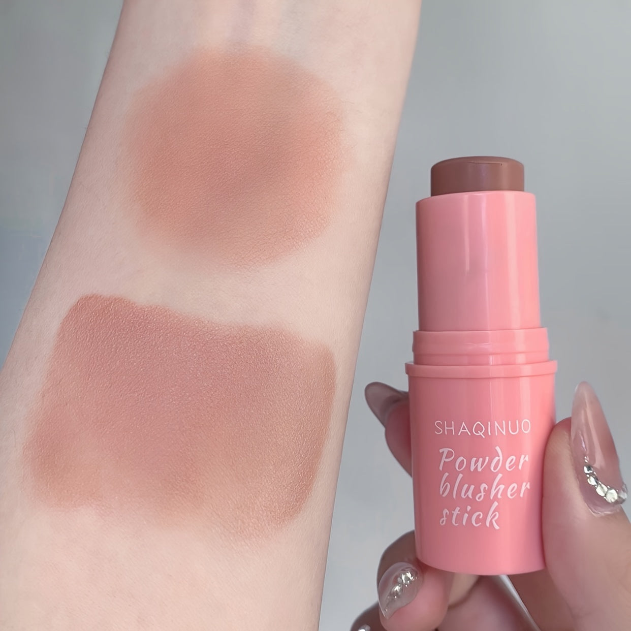 Set de barras de rubor para mujer, mate, a prueba de agua, natural, nude, 3 en 1, cuidado de la piel