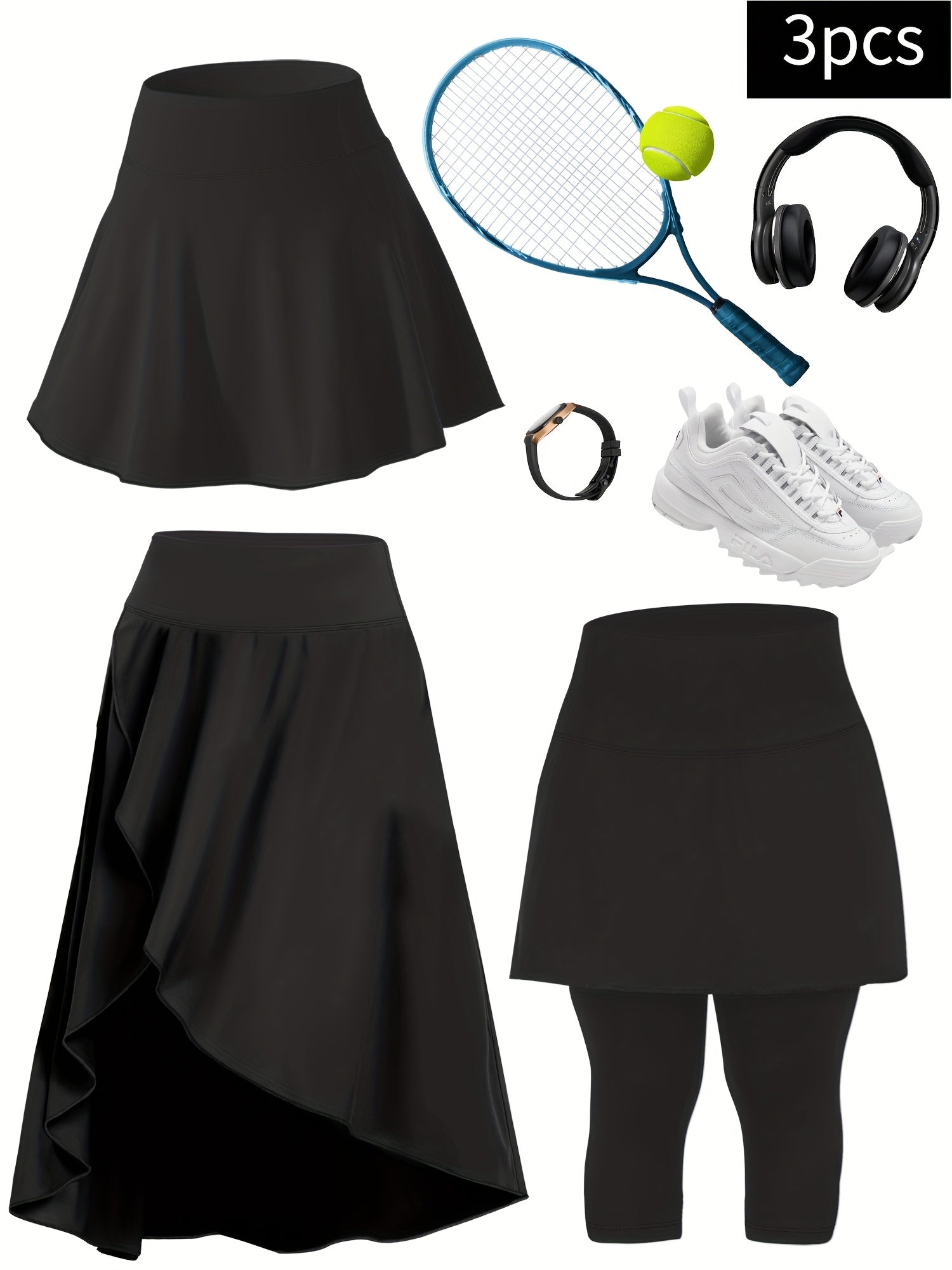 Women's Yoga Pants 3-Pack High Waist Pockets Spring Summer Athletic Bottoms