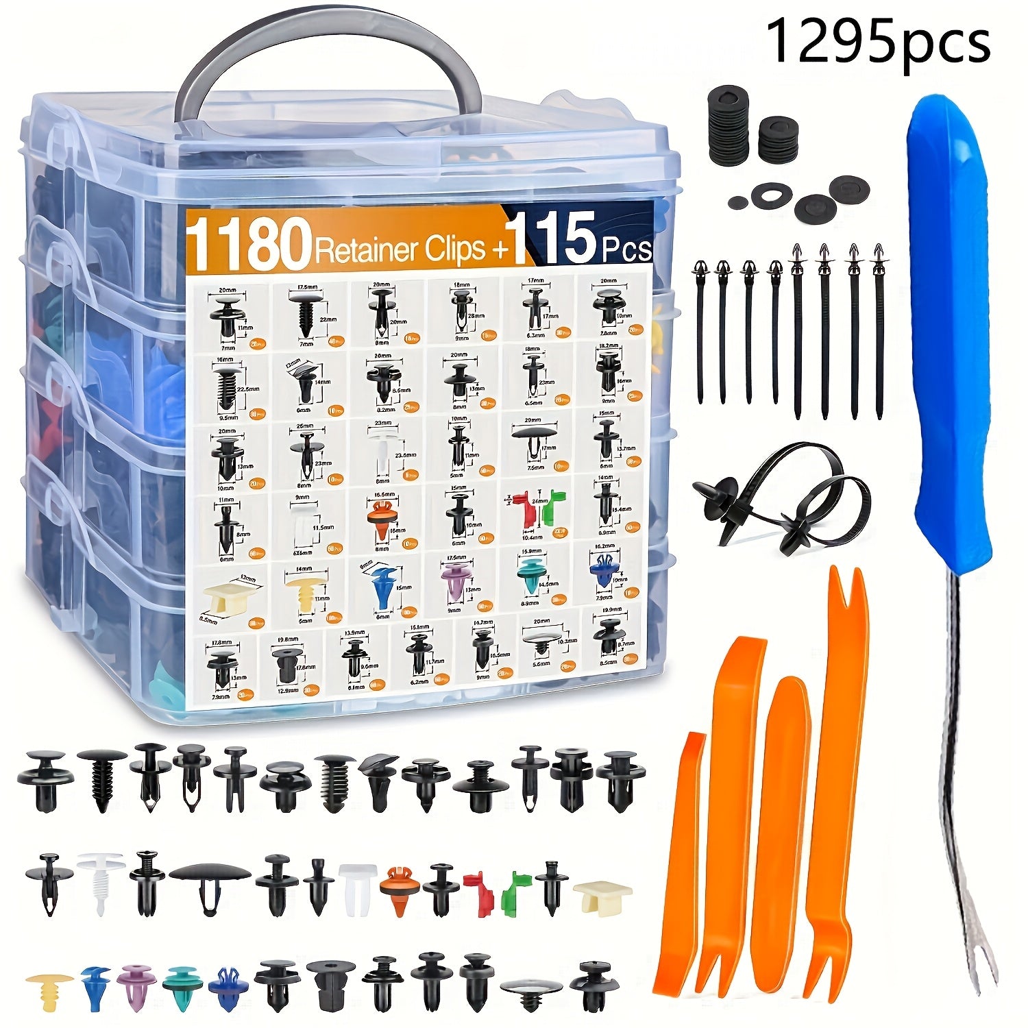 Avtomobil paneli bumperi uchun bardoshli naylon fastenerlar bilan Auto Retainer Clips Kiti