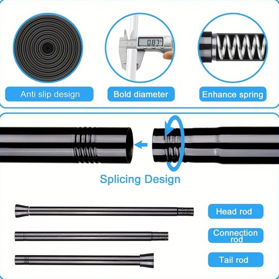 Sozlanadigan metall tortish shnuri 2.2cm diametrli, hammom, oshxona va uy uchun