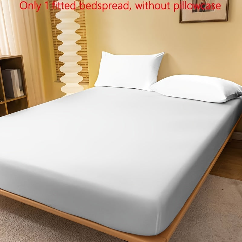 Ярко-белая простыня на резинке без наволочки, мягкое и удобное минималистичное постельное белье, однотонный матрасный защитник, глубокие карманы для спальни или гостевой комнаты, только простыня на резинке