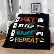 Soft Flannel Gaming Throw Blanket for Couch and Bed