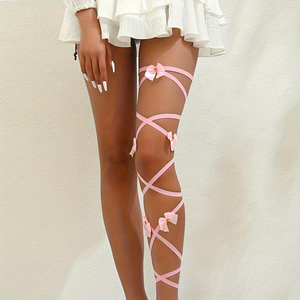 Бюстгальтерные кольца для бедер с бантом, кружевные подтяжки для ног, аксессуары для косплея