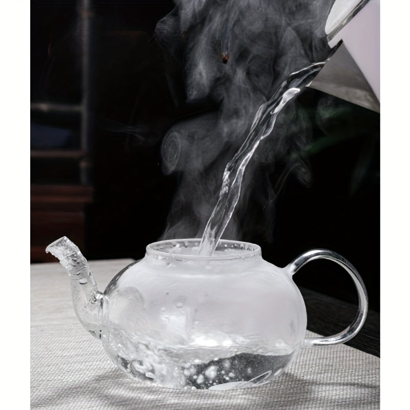 1 dona yuqori borosilikat shisha choynak, choy pishirish va qaynatish uchun zanglamaydigan po'lat filtr bilan.