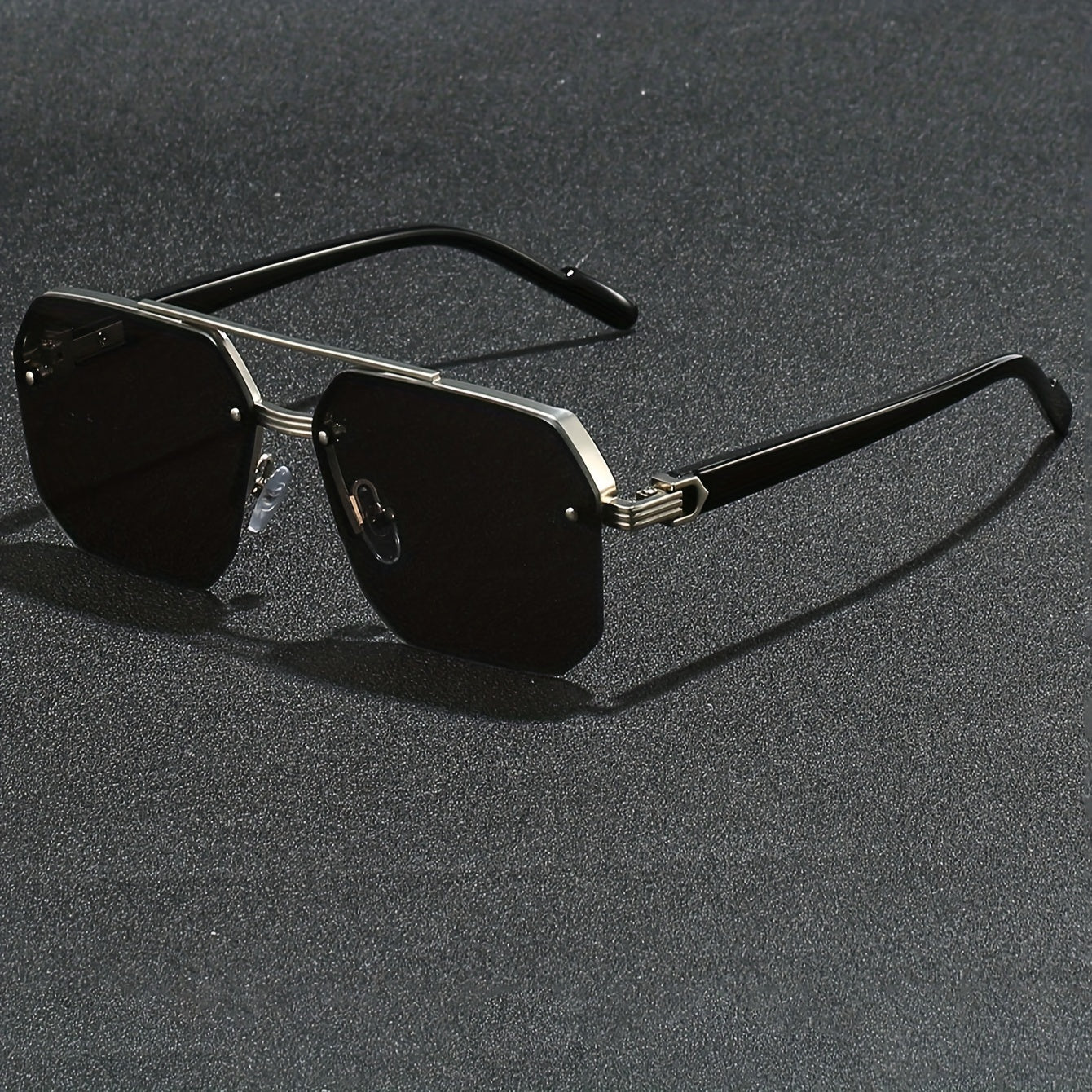 Men's Polarized Glasses Semi-Rimless Zinc Alloy Frame Casual Style