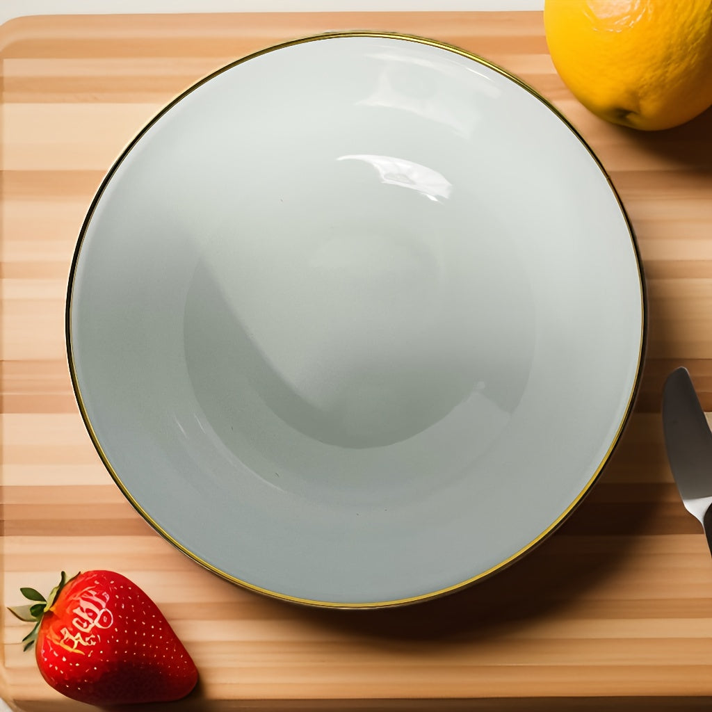 Enamel Mixing Bowl with Lid, Large Salad Basin for Kitchen and Dining