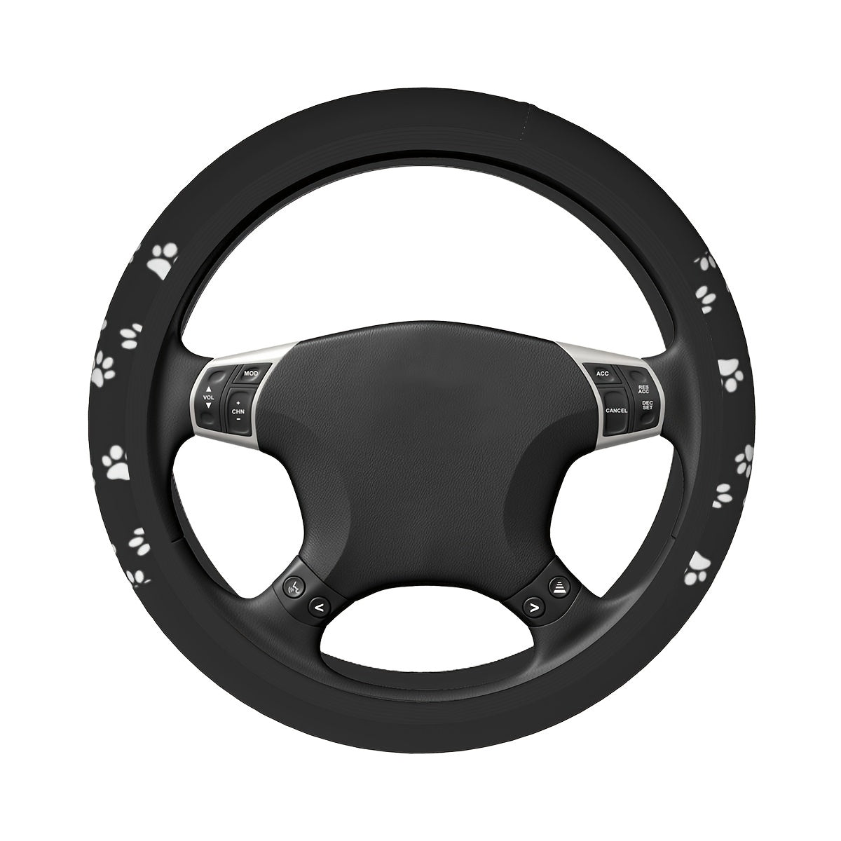 Pet Steering Wheel Cover 38.1cm Polyester Anti-Slip Interior Decor