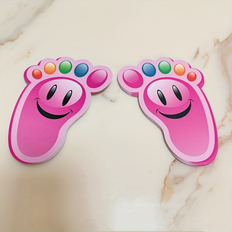 30-Pack Footprint-Shaped Floor Stickers Indoor Directional Guidance for Events