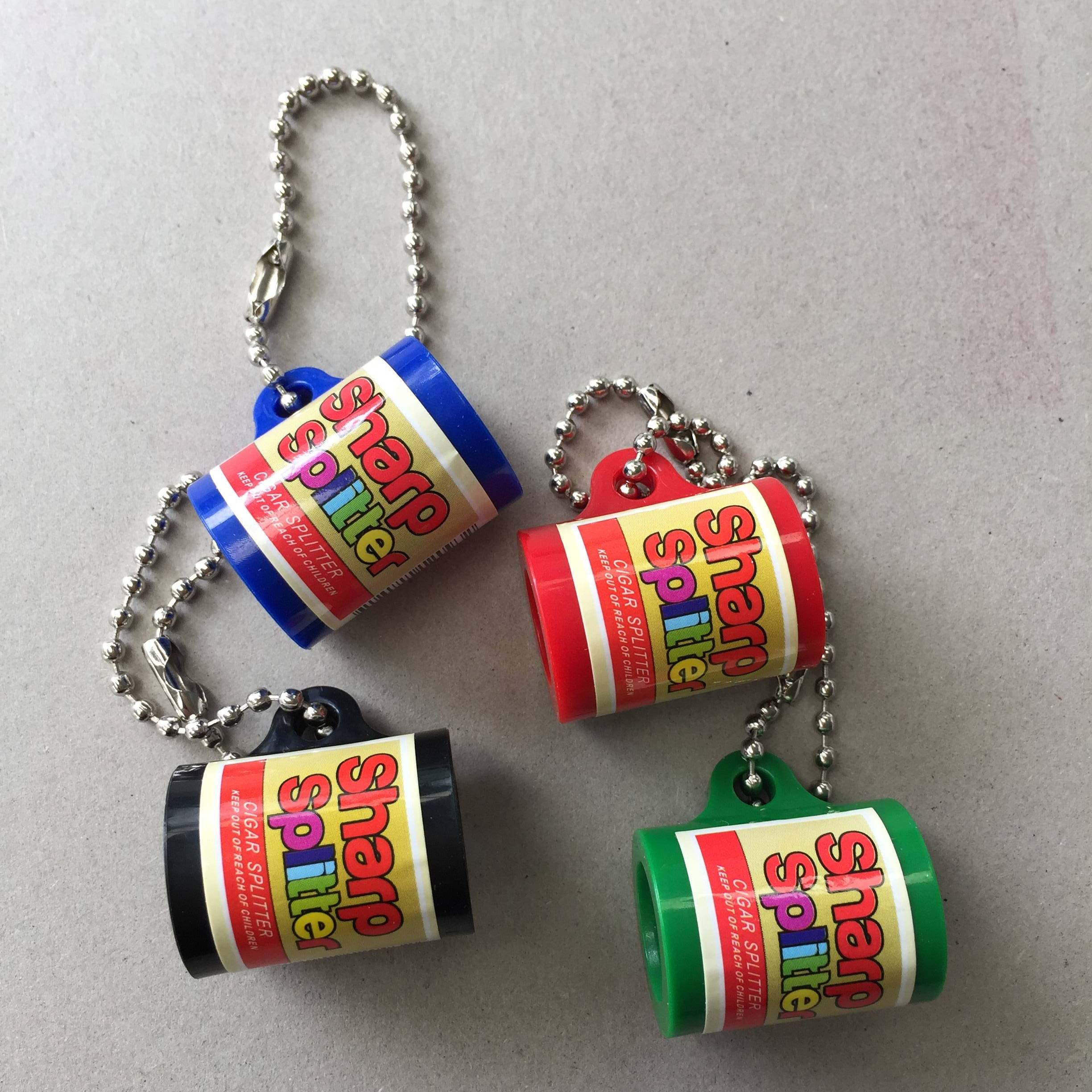 3-Pack Portable Cigar Extinguisher and Clipper Set ABS Plastic Metal Chain Multi-Color