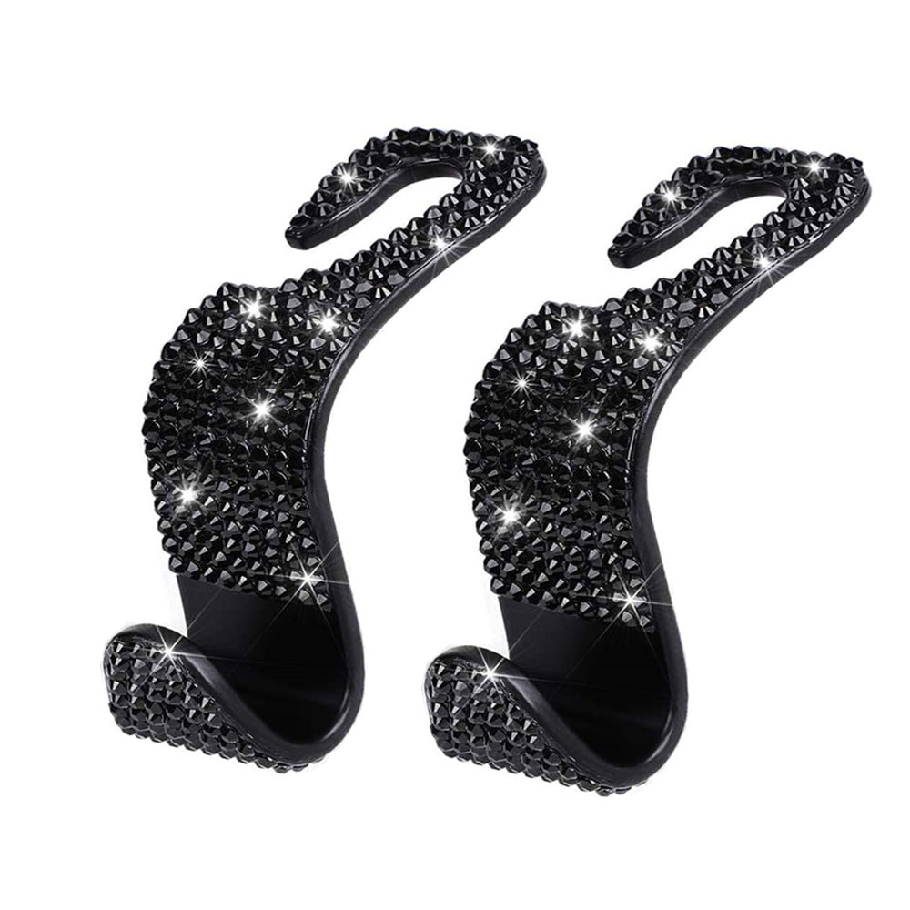 Women Diamond-Studded Car Hook Hidden Storage Seat Organizer